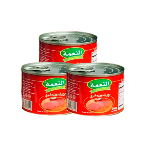 لانشون النعمة بقري 200 غم عدد 3